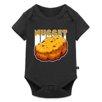 Nugget-Liebe Chicken Nugget - Baby Premium Kurzarmbody - Schwarz - Vorne