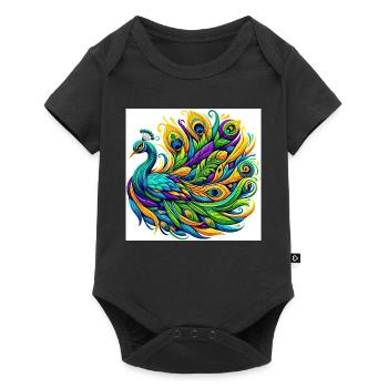 Paon - Body à manches courtes Premium Bébé - noir - Devant