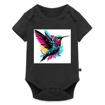 Kolibri - Baby Premium Kurzarmbody - Schwarz - Vorne