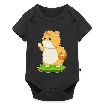 Hamster Joueur De Basket-ball Basket-ball - Body à manches courtes Premium Bébé - noir - Devant