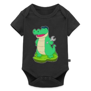 Atelier de Mécanique Crocodile à Clés - Body à manches courtes Premium Bébé - noir - Devant
