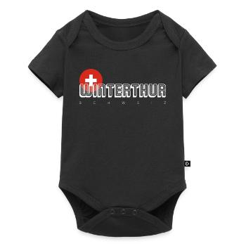 Winterthur Swiss City Crest Tee - Baby Premium short-sleeve bodysuit - black - Front