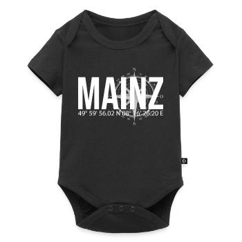 Koordinaten Mainz - Baby Premium Kurzarmbody - Schwarz - Vorne