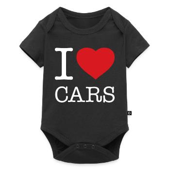 I LOVE CARS Car - Baby Premium short-sleeve bodysuit - black - Front