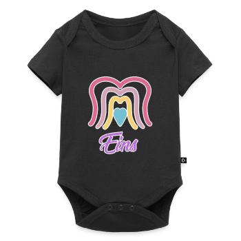 1. Geburtstag Regenbogen Baby Motiv - Baby Premium Kurzarmbody - Schwarz - Vorne