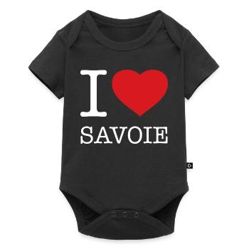 J’AIME LA SAVOIE Savoyen - Body à manches courtes Premium Bébé - noir - Devant