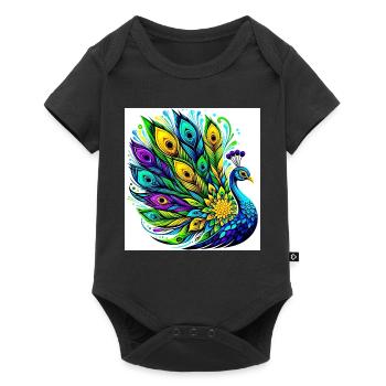 Paon - Body à manches courtes Premium Bébé - noir - Devant