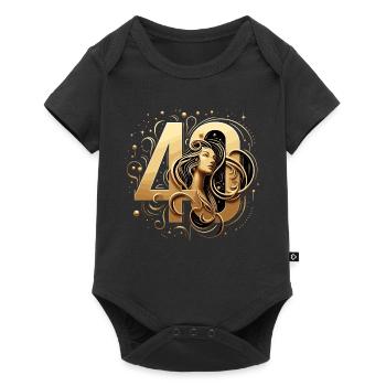 40 Years Gold Wife 40th Birthday Gift - Baby Premium short-sleeve bodysuit - black - Front