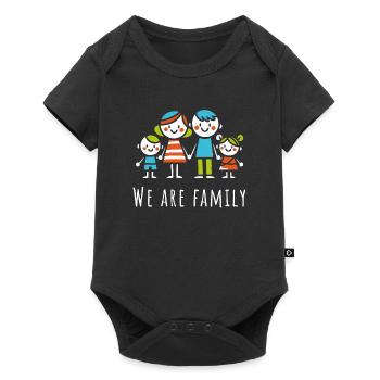 Nous sommes Famille Père Mère Enfants Amour, Fête des Mères - Body à manches courtes Premium Bébé - noir - Devant