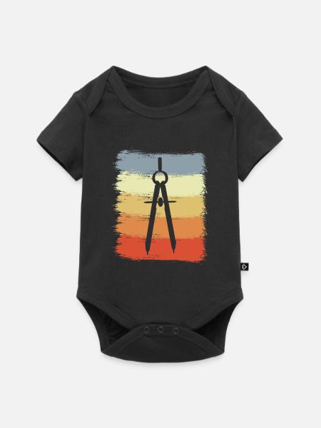 Architekten Zirkel - Baby Premium Kurzarmbody - Schwarz