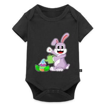 Jardin de Pâques Bunny - Body à manches courtes Premium Bébé - noir - Devant
