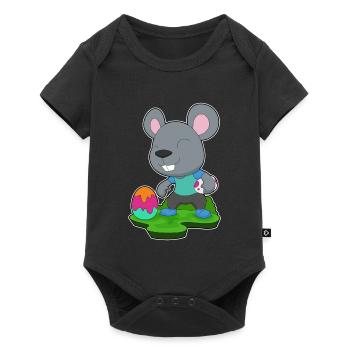Mouse Easter Easter Egg - Baby Premium short-sleeve bodysuit - black - Front