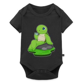 Turtle Coffee Mug - Baby Premium short-sleeve bodysuit - black - Front