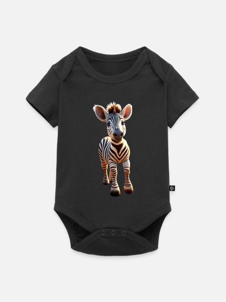Zebra Afrika Ich Liebe Süße Zebras Wildnis Zebra - Baby Premium Kurzarmbody - Schwarz