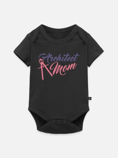 Lustige Architekt Mutter - Baby Premium Kurzarmbody - Schwarz