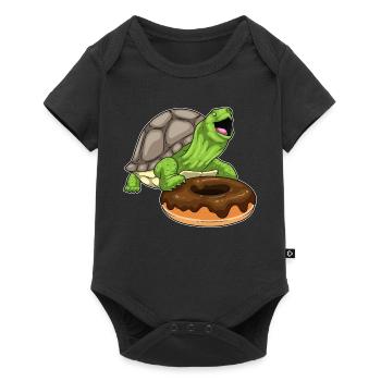 Beignet Tortue - Body à manches courtes Premium Bébé - noir - Devant