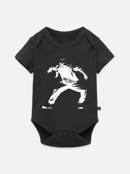 Breakdancer Grafik - Baby Premium Kurzarmbody - Schwarz