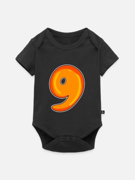 Neun - 9 Motiv - Baby Premium Kurzarmbody - Schwarz