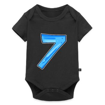 7 Nombre - Body à manches courtes Premium Bébé - noir - Devant