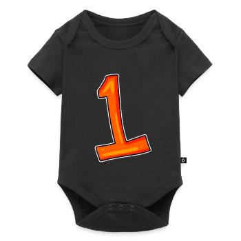 Number 1 - Baby Premium short-sleeve bodysuit - black - Front