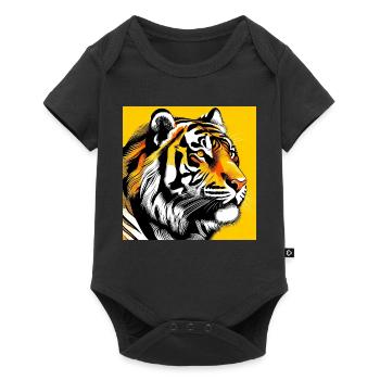 Tiger Pop Art - Baby Premium short-sleeve bodysuit - black - Front