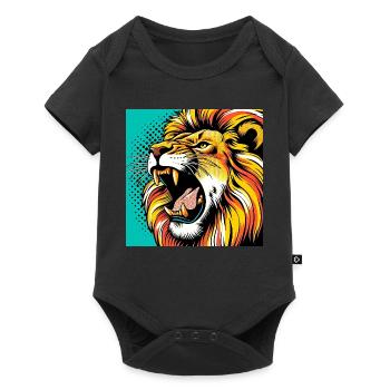Lion Pop Art - Body à manches courtes Premium Bébé - noir - Devant