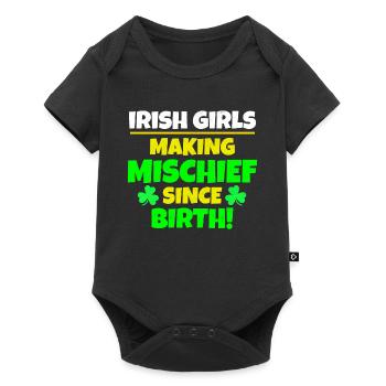 St. Patrick's Day: Irish Girls, Mischief Makers - Baby Premium short-sleeve bodysuit - black - Front
