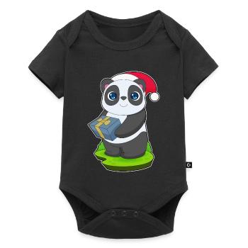 Forfait Noël Panda - Body à manches courtes Premium Bébé - noir - Devant