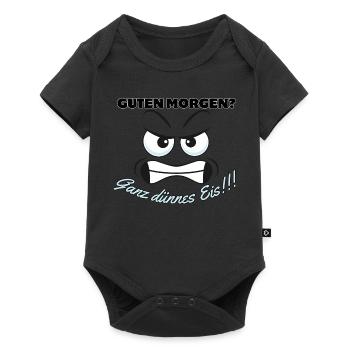 Angry Polar Bear Motif with Saying - Baby Premium short-sleeve bodysuit - black - Front