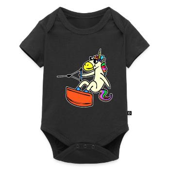 Wakeboard, Unicorn, Water Sports, Surfing, Surfing - Baby Premium short-sleeve bodysuit - black - Front