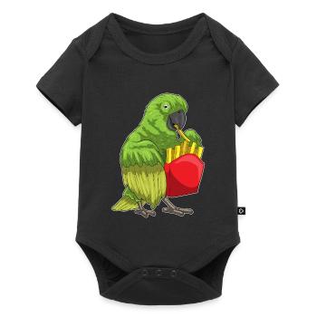 Frites perroquet - Body à manches courtes Premium Bébé - noir - Devant