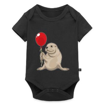 Seal Balloon - Baby Premium short-sleeve bodysuit - black - Front