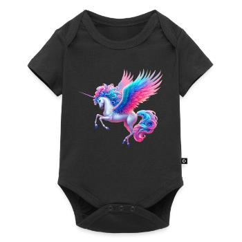 Licorne (02) - Body à manches courtes Premium Bébé - noir - Devant