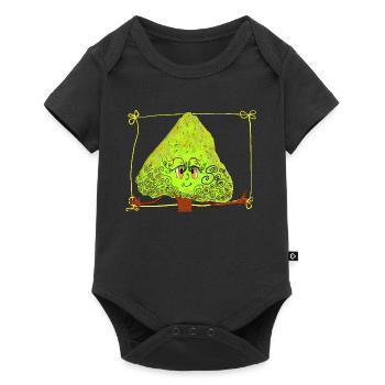 Arbre fantastique avec des paillettes - Body à manches courtes Premium Bébé - noir - Devant