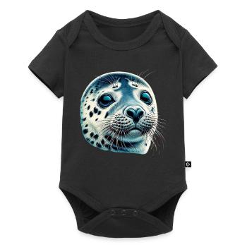Seal - Baby Premium short-sleeve bodysuit - black - Front