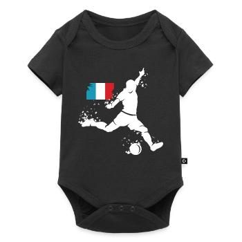 Fußball Spieler Explosion Frankreich EM 2024 - Baby Premium Kurzarmbody - Schwarz - Vorne