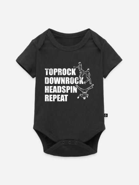 Breakdance Techniken - Baby Premium Kurzarmbody - Schwarz