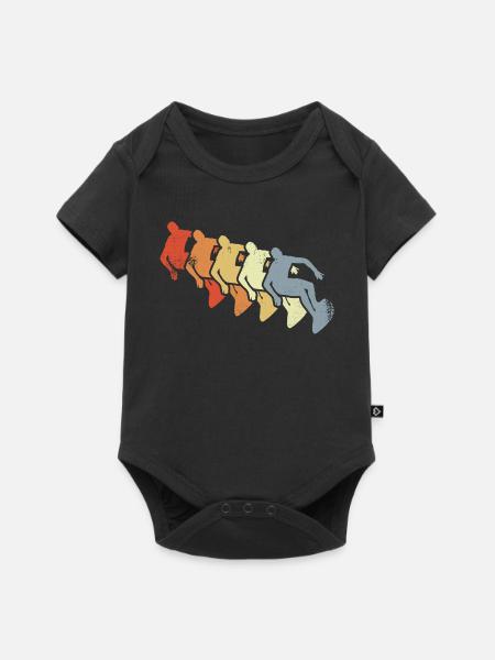 Surfen Retro Look - Baby Premium Kurzarmbody - Schwarz