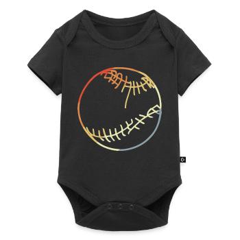 Baseball Ball Zeichnung - Baby Premium Kurzarmbody - Schwarz - Vorne