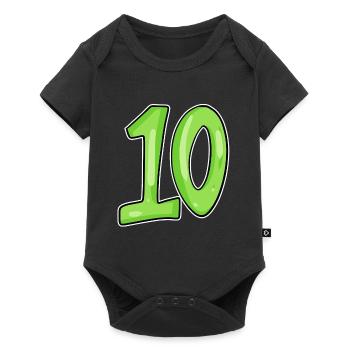 Dix numéros 10 Nombre - Body à manches courtes Premium Bébé - noir - Devant