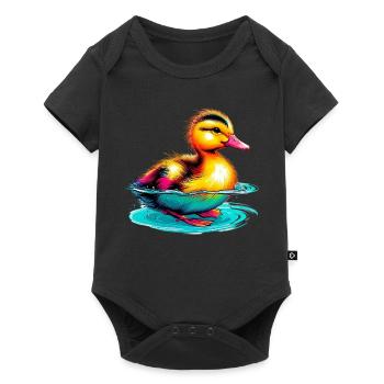 Caneton Canard Canard - Body à manches courtes Premium Bébé - noir - Devant