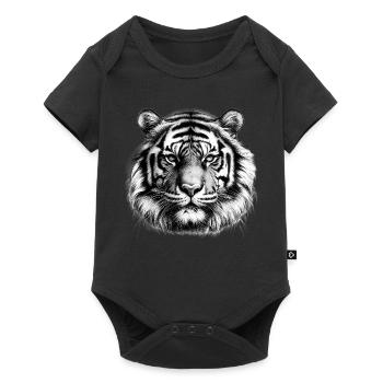 Tiger - Baby Premium Kurzarmbody - Schwarz - Vorne