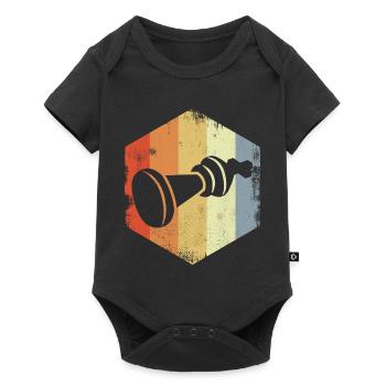Vintage Chess Set Sketch - Baby Premium short-sleeve bodysuit - black - Front