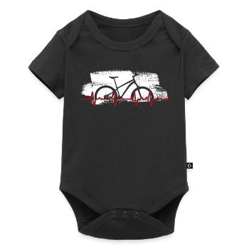 Bike Heartbeat Graphic - Baby Premium short-sleeve bodysuit - black - Front