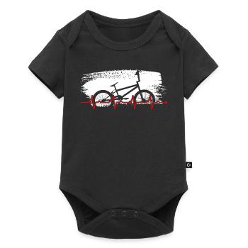 Cycle Heartbeat Bike Graphic - Baby Premium short-sleeve bodysuit - black - Front