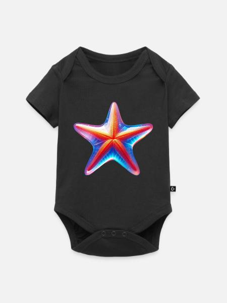 Seestern - Baby Premium Kurzarmbody - Schwarz