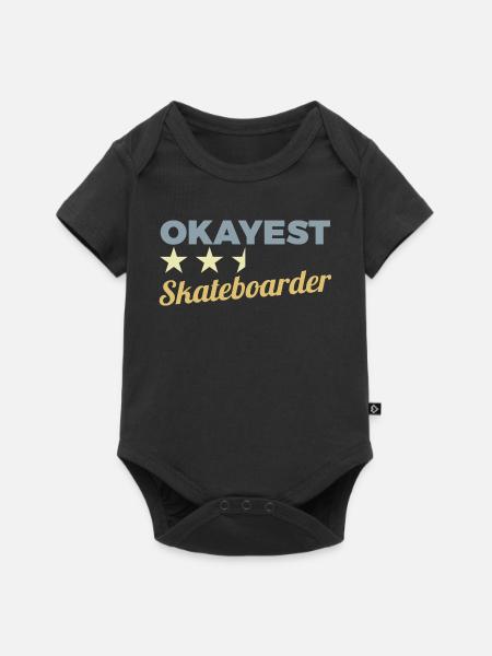 Okayester Skateboarder - Baby Premium Kurzarmbody - Schwarz