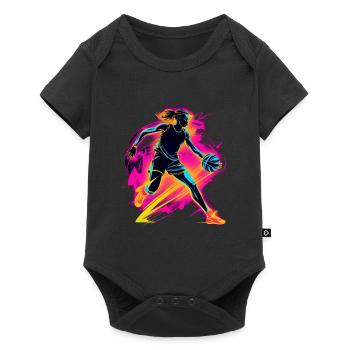 Basketball player 80s style - Baby Premium short-sleeve bodysuit - black - Front