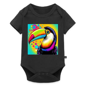 Toucan Pop Art - Body à manches courtes Premium Bébé - noir - Devant