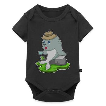 Seal Coffee Mug - Baby Premium short-sleeve bodysuit - black - Front